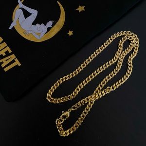 VERAMEAT thick gold curb chain